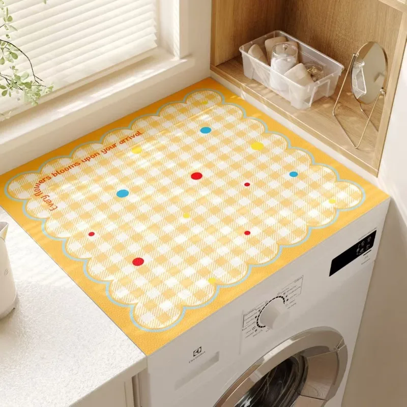 Diatom mud drum washing machine cover pad, water absorption, sun protection and dust cover