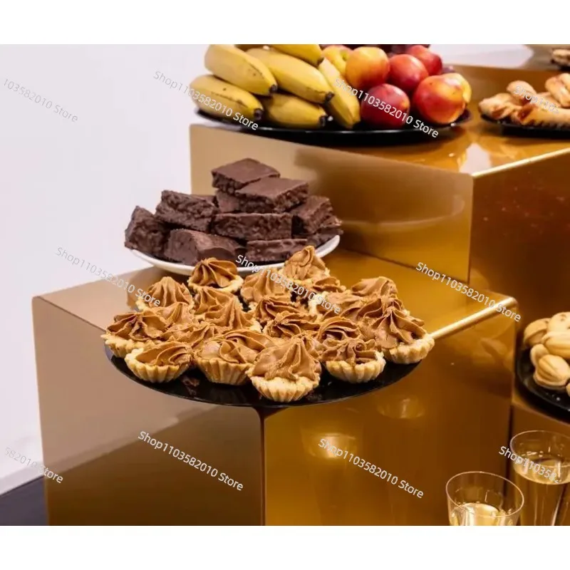 Low Price Acrylic Cube Dessert Table Display Stand, Creative Buffet Food Risers for Cold Meal Cake Snack Tea Break