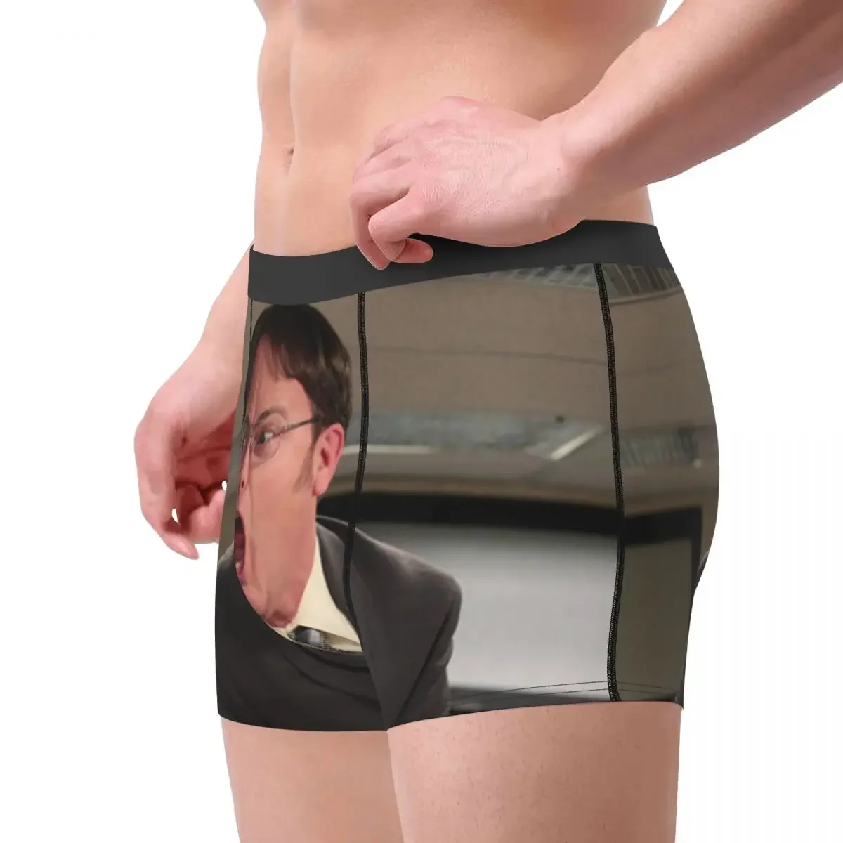 Dwight Schrute Michael Men Underwear The Office Boxer Briefs Shorts Panties Printed Breathable Underpants for Male S-XXL