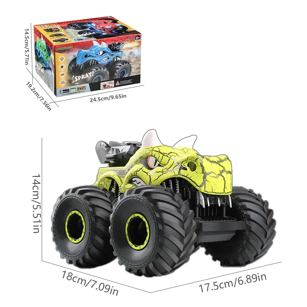 New 2.4G Climbing Car Stunt Car 1:20 Toy Car Remote Control High-Speed Spray  Dinosaur Off-Road Climbing Boy Gift