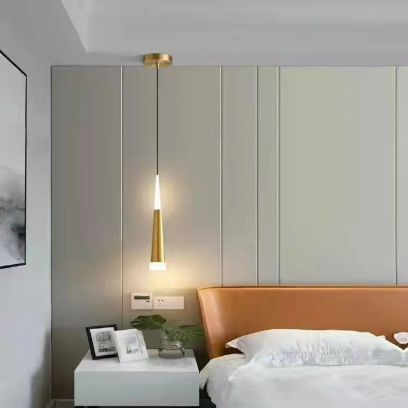 Saudi Arabia Middle East bedroom high-end Nordic master bedroom single and double head bar lighting restaurant pendant light
