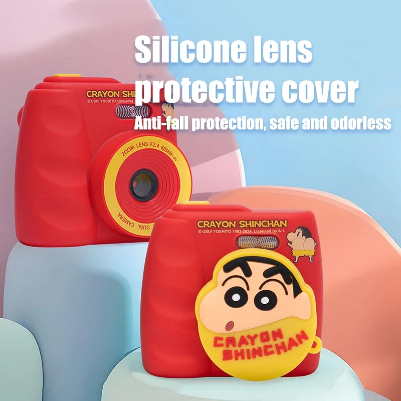 New Year Gifts CRAYON SHINCHAN Camera Animation Peripherals Mochi Silicone Sleeve High-Definition Digital Camera Girl Toys