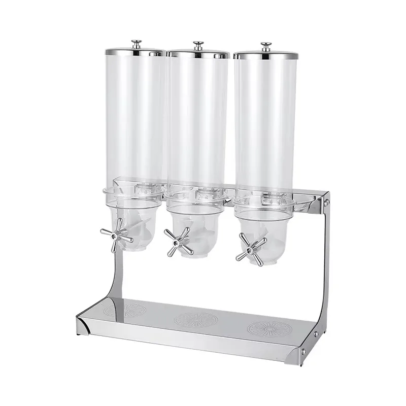 Metal grain dispenser, sealed design, for storing oats and grains, and equipped with a grain separator