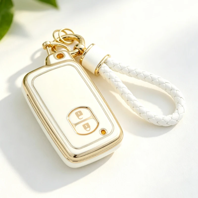 2 Buttons TPU Car Key Case Cover for Toyota Camry Prius Land Cruiser Prado 150 Crown for Subaru Foreste XV Keychain Holder
