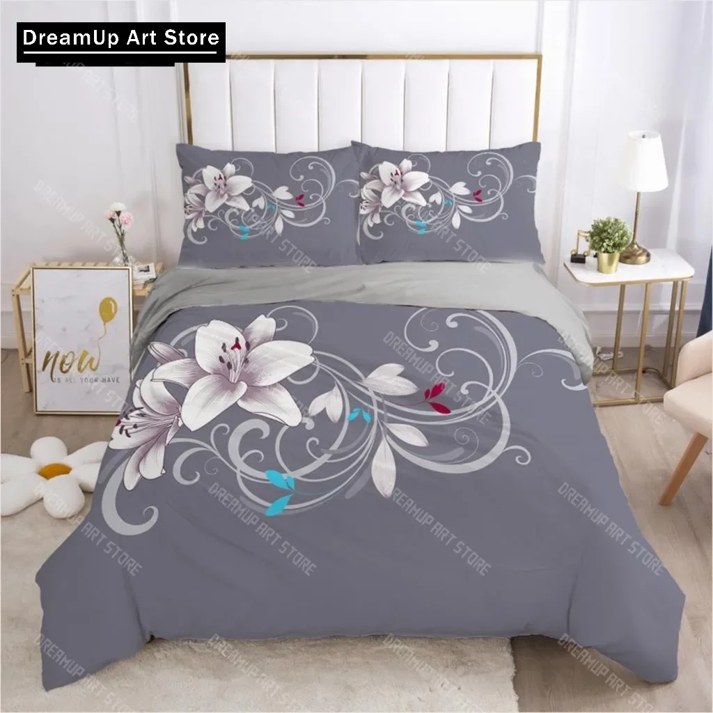 

Bedding Set Duvet Cover Pillowcases ComforterQuiltBlanket Cover Luxury 3D HD Quality Printed Reactive Queen Single Leaf
