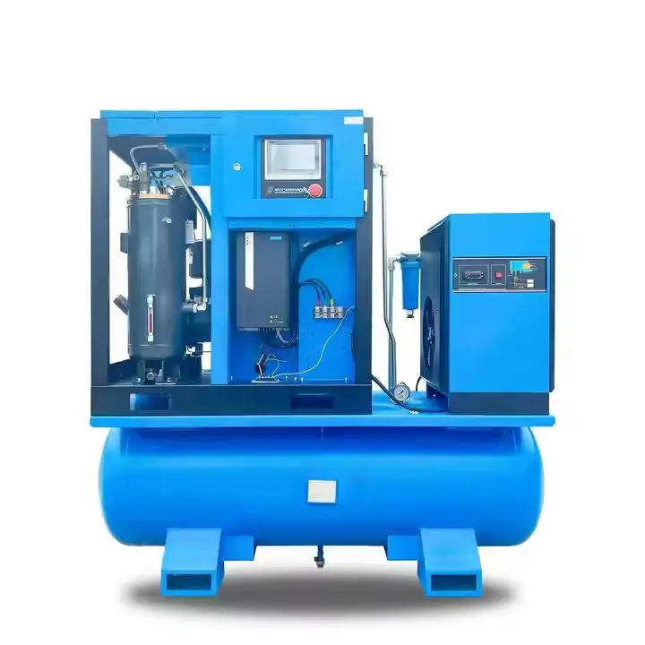 20HP/15Kw 4-IN-1 Lubricated Screw Air Compressor Pump Air Cooled 7 Bar 2.4M3/min 84.8cfm CE Certified Stationary