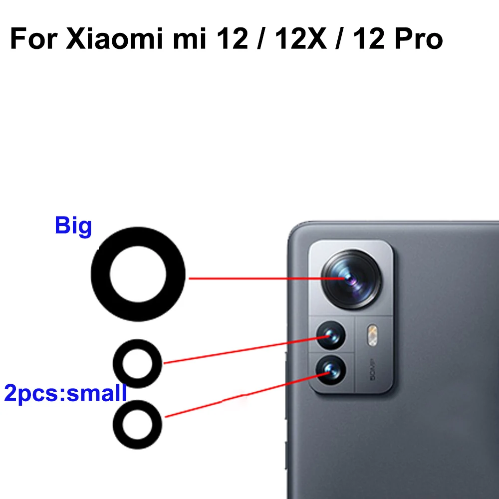 Tested Good For Xiaomi mi 12 Back Rear Camera Glass Lens High Quality For Xiaomi mi 12X Master Replacement Parts Xiao mi 12 Pro