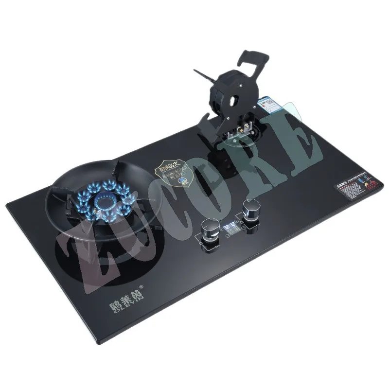 

Flip-type Gas Burner Embedded Gas Stove Cooktop Timing function Household Fogao Energy-saving Dual-purpose Fierce Stove
