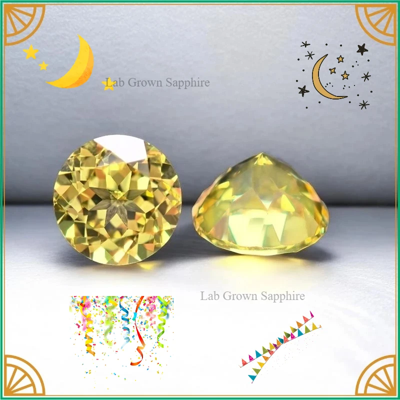 

Лабораторно выращенный сапфир круглой огранки, разноцветный, неоправленный, для изготовления ювелирных изделий