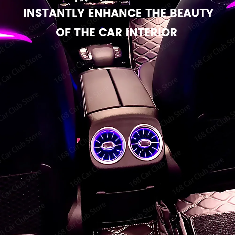 

LED 12 Color Rear Turbo Vent Ambient Light For Mercedes Benz X156 W246 W117 W176 Auto Light Refit Air Vent Lnterior Components