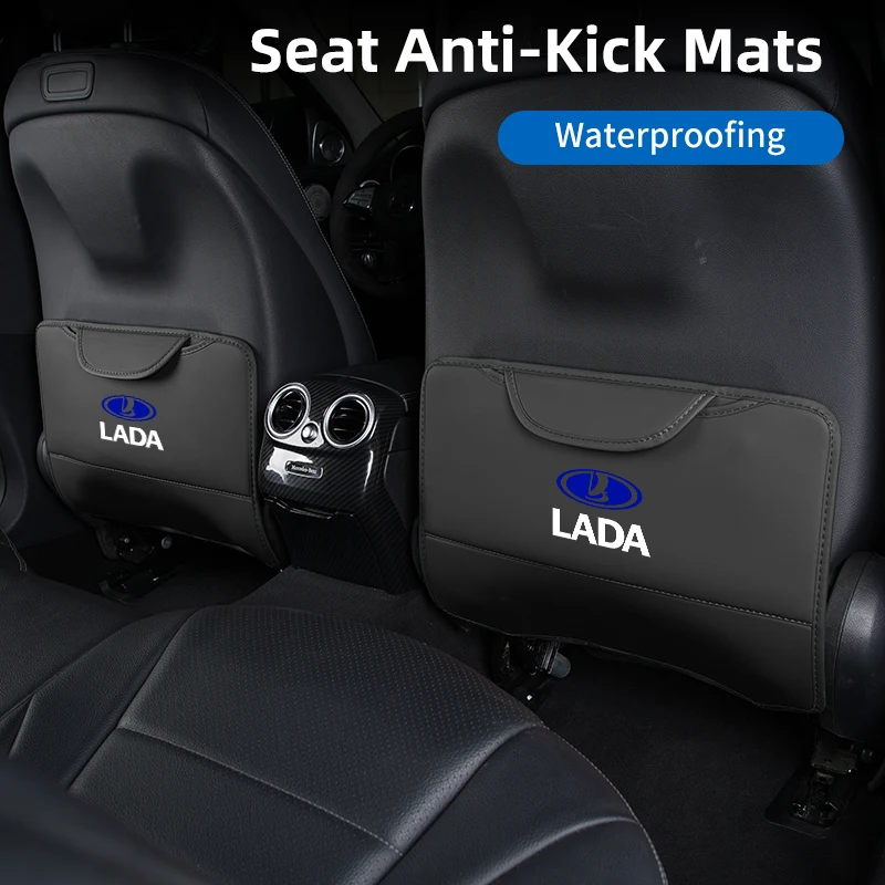 Car Seat Anti-Kick Pad Seatback Storage Protector Cover Accessories For Lada Vesta Niva Samara Kalina Largus Priora Xray Granta