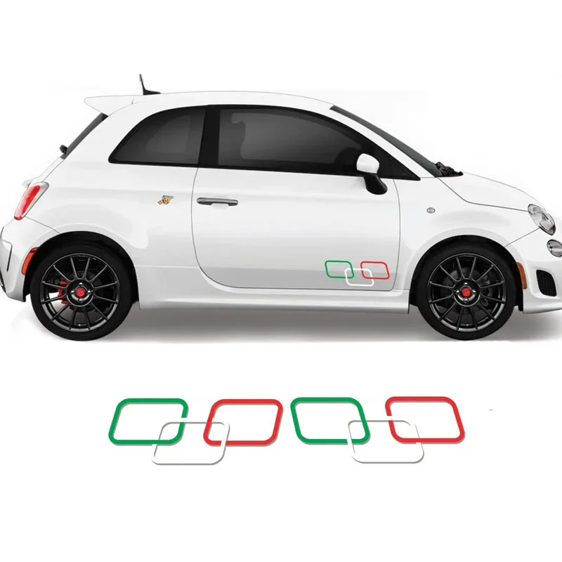 

Abarth Sport 595 695 Punto Bravo Tipo 500E 500X 500L Car Body Vinyl Sticker Decal Stripes For Fiat