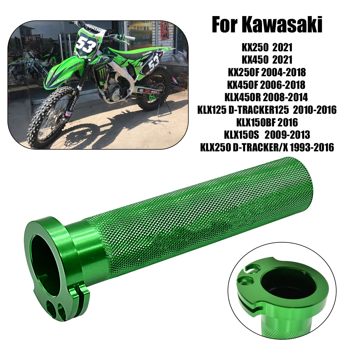 

Quick Turn Throttle Twister Throttle Tube For Kawasaki KX250 KX450 KX250F KX450F KX 250F 450F KLX450R KLX 125 250 D-TRACKER125