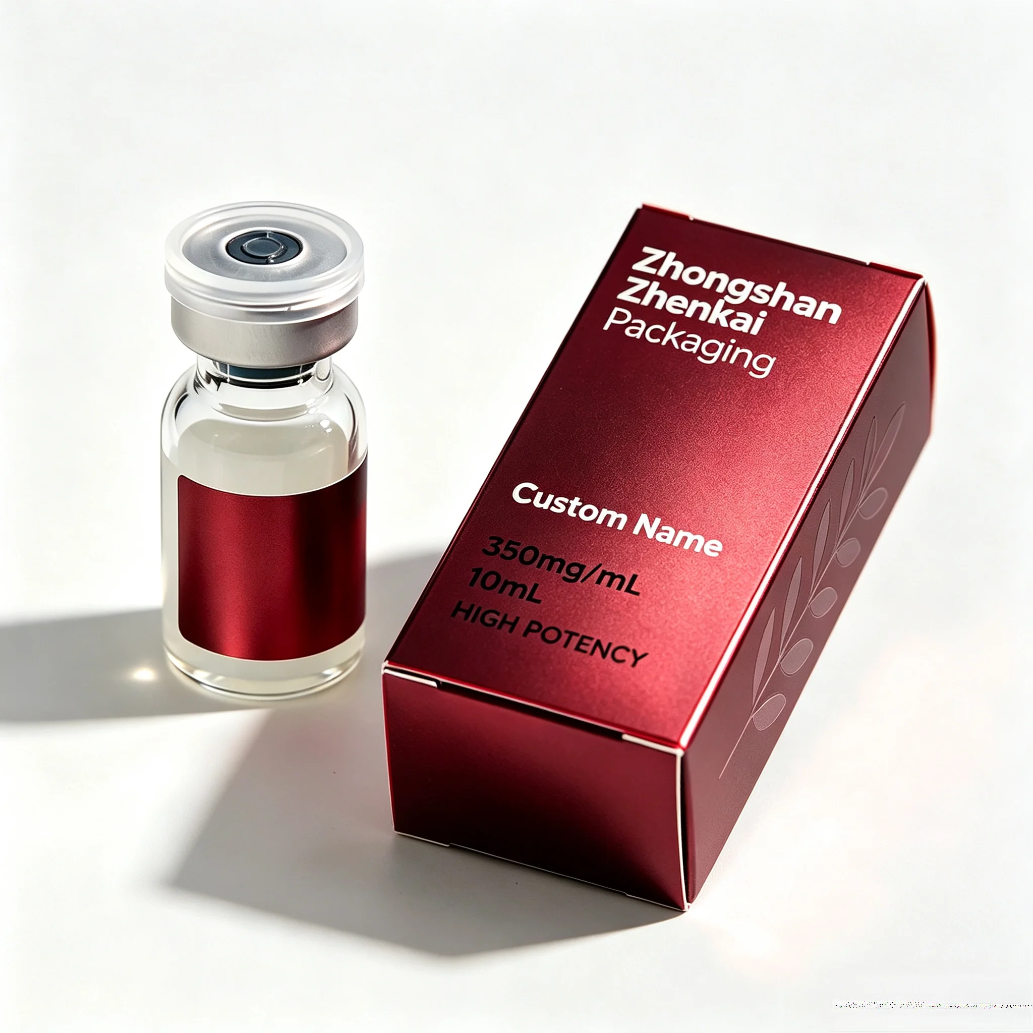 Premium Self Adhesive Vinyl Peptide Bottle Labels Custom Waterproof HD Printed Boxes For Beauty Fitness Agent Vials
