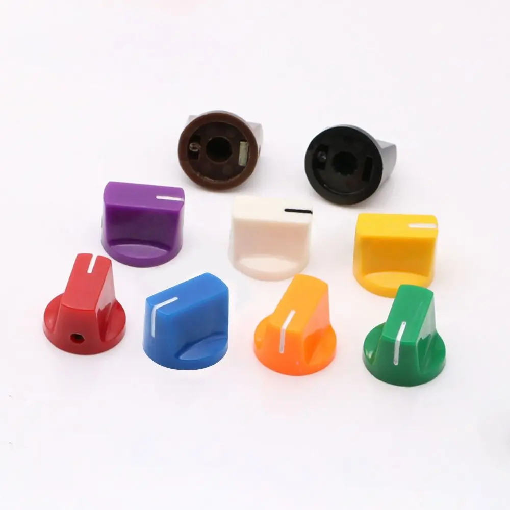 Acessórios para Guitarra: Botões de Potenciômetro Multicoloridos para Guitarra Elétrica (Flet Head, Pointer Knob)