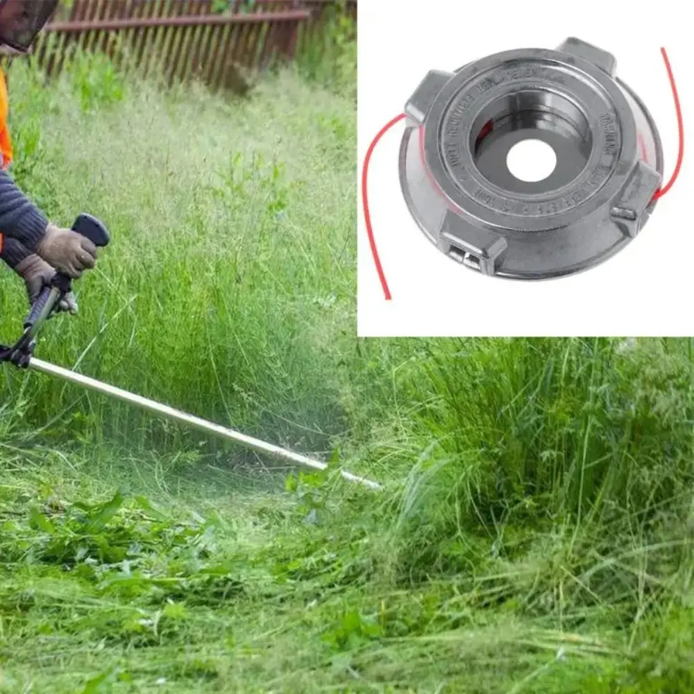 Aluminum Alloy Grass Trimmer Head Iron Disc Bump Feed Brush Cutter Head No Need Disassemble Nylon Spool Universal Trimmer Head