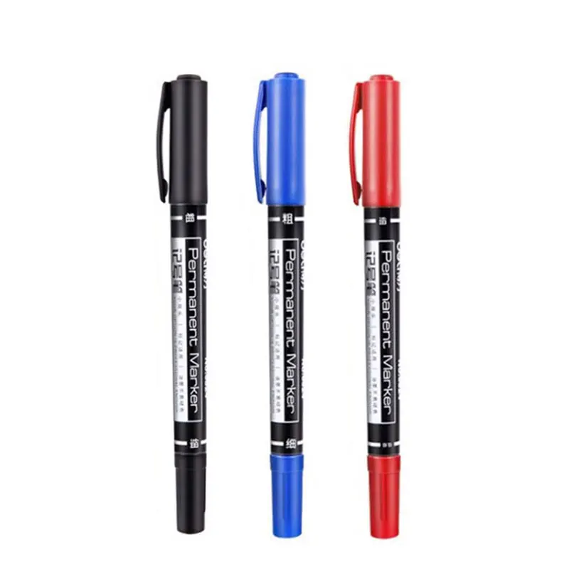 

3Pcs Colored Dual Tip 0.5/1 Mm Fast Dry Permanent Sign Marker Pens For Fabric Metal Quality Fineliner For Drawing