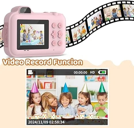 Children Camera Instant Print Camera For Kids Dual Lens Video Recording Photo Thermal Printing Mini Digital Camera With 32G Card