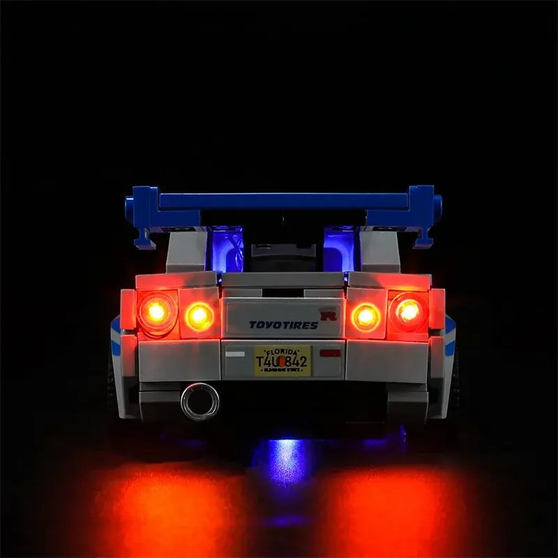 DIY LED Light Kit For LEGO 76917 Speed Champions Skyline GT-R Car (Only LED Light,Without Blocks Model)