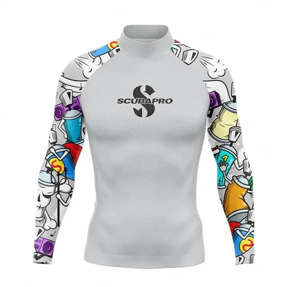 SCUBAPRO Men's Rash Guard UPF 50+: Premium Long Sleeve Swim Shirt - UV Protection Scuba Dive Top & Surfing Gear