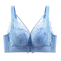 Ladies no steel ring bra receiving bra top support sagging bra underwear plus size 36-52 lace seamless wireless push up bra 120E