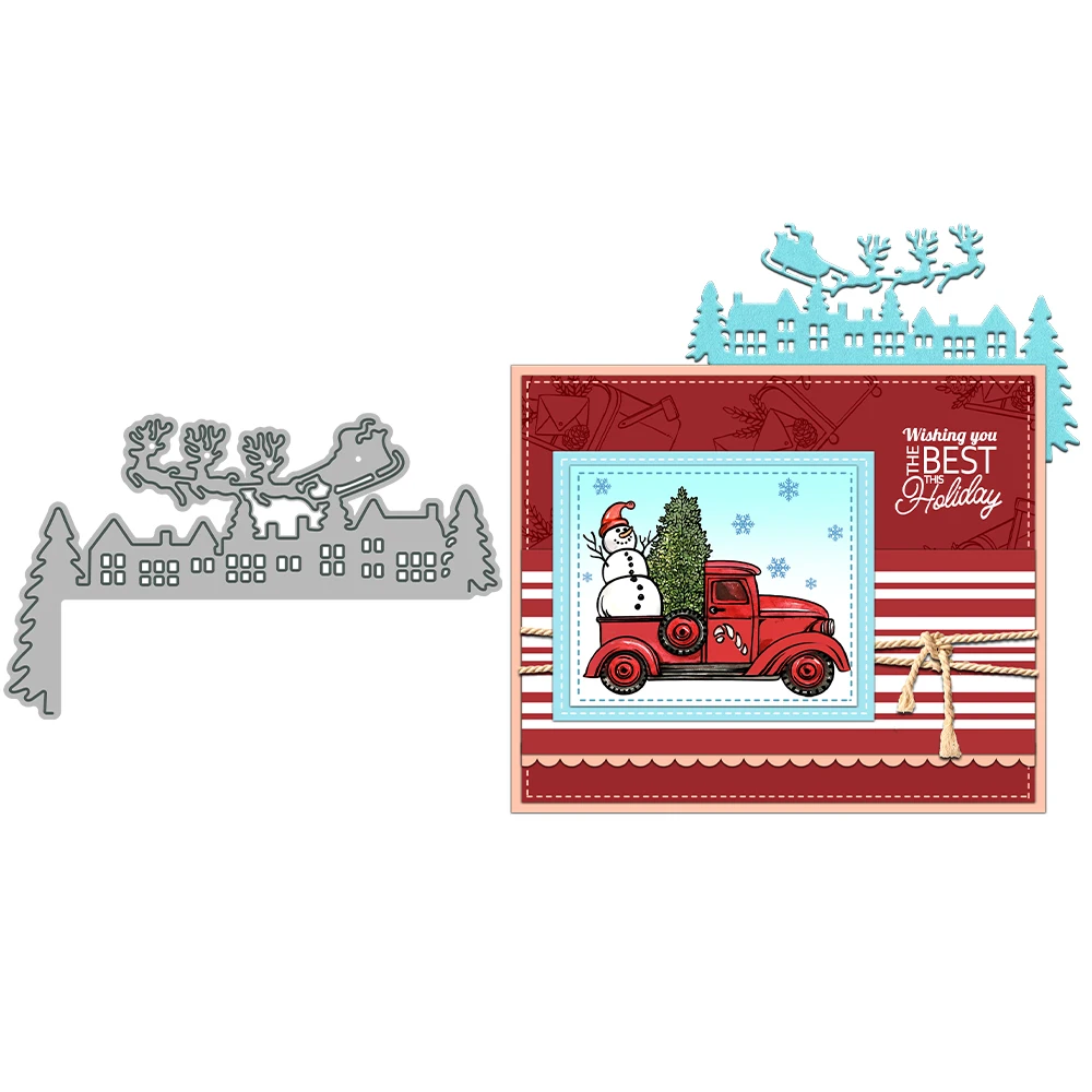 

MangoCraft зимняя рождественская серия бордюрные штампы DIY принадлежности для скрапбукинга металлические штампы нож форма для открыток альбомы Декор