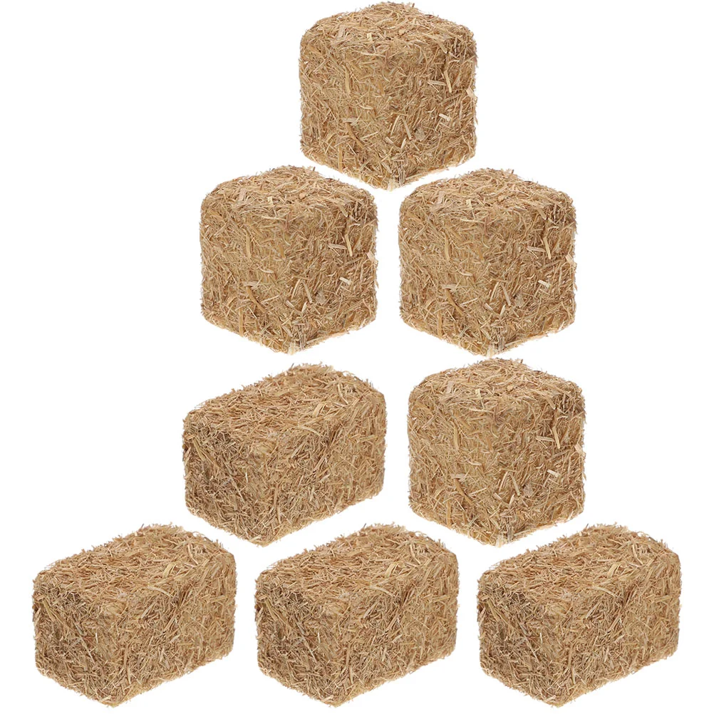 Bales of Hay Decor Simulated Mini Haystack Garden Decorations Yard Fall outside