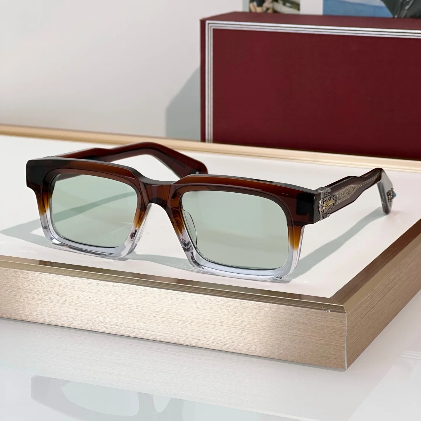 JMM BELVEDERE Business Handgemaakte Zonnebril Vrouwen Luxe Vierkante Dikke Acetaat Designer Lentes De Sol Mujer heren Zonnebril