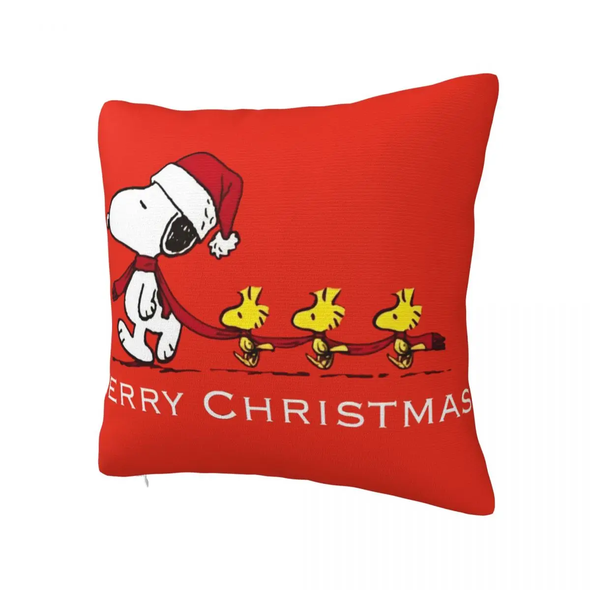 Christmas Snoopy Cartoon Pillow Cover Woodstock Peanuts Charlie Brown Cushion Cover Pillow Case Pillowcases For Home Decorative