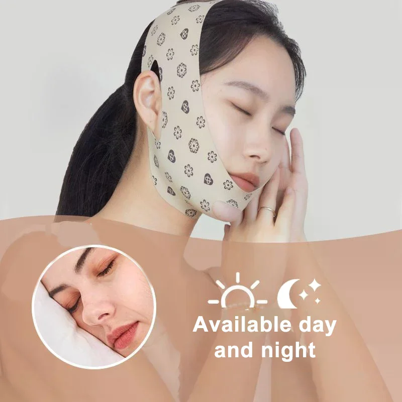 V Shaped Mask Strap Double-Chin Reducer Face Slimming Bandage Face Lifting Belt Tightener Slim Strap Anti Wrinkle Skin Care Tool