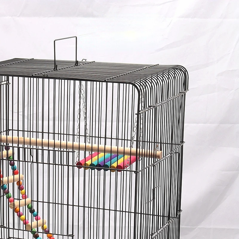 Large Black Metal Bird Cages Budgie Breeding Bird Cages Luxury Outdoors Voladera Para Pajaros Jaulas Birds Supplies WZ50BC