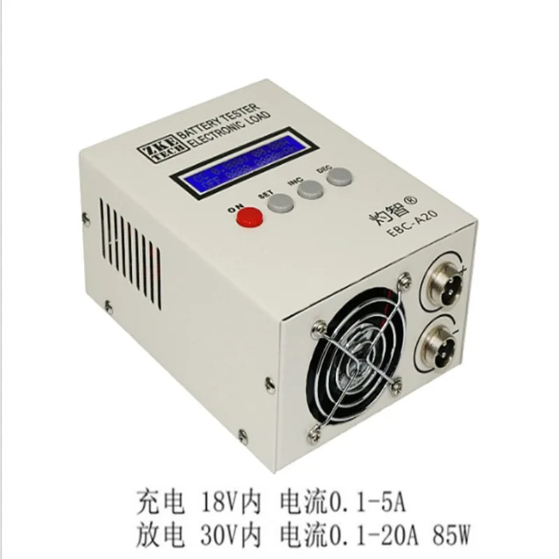 

Battery Tester EBC-A20 30V 20A 85W Lithium Lead-acid Battery Capacity Tester 5A Recharge 20A Discharge Software Control