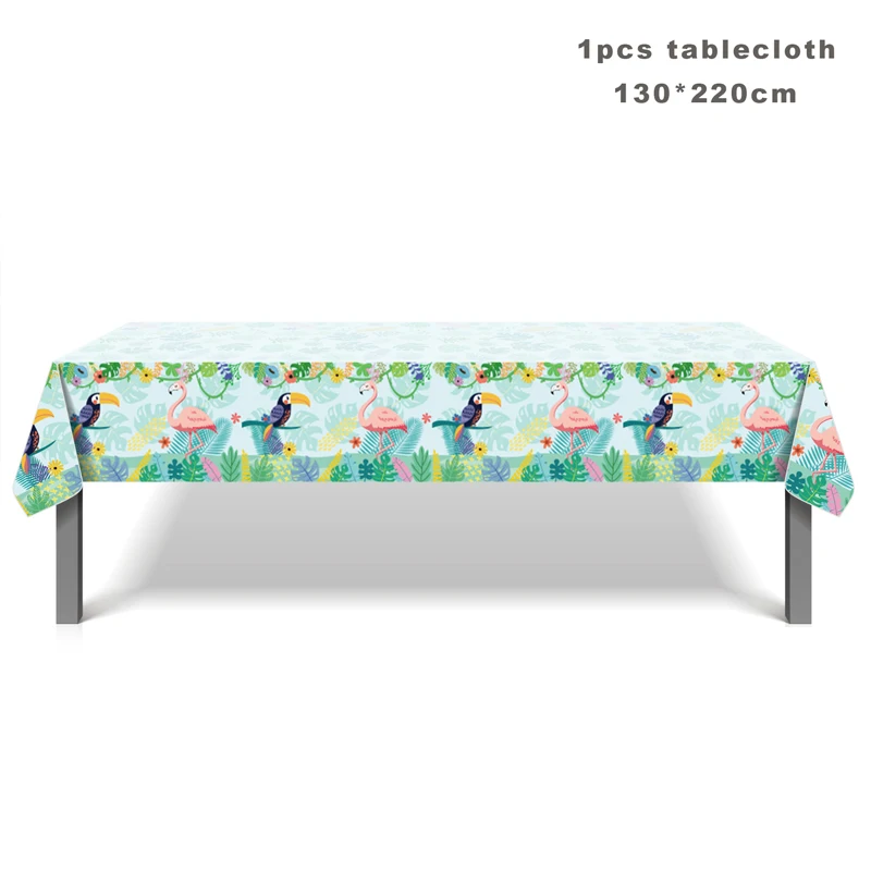 PHOGARY Lot De 3 Nappes Feuilles De Palmier – 130 X 220 Cm, Jetables, Pour Fête Hawaïenne, Luau, Safari, Baby Shower, Anniversaire