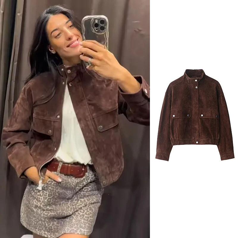 

Куртки, осенние женские, новинка 2025 года, модные прямые короткие осенние теплые женские куртки, шикарные уличные молодежные дорожные пальто, верхняя одежда