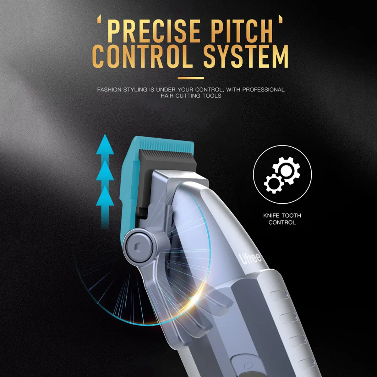 8000RPM 2PC Kits U-858 Professional Electric Hair Clipper DLC FADE Scalelike Blade Salon Barber Trimmer for Man