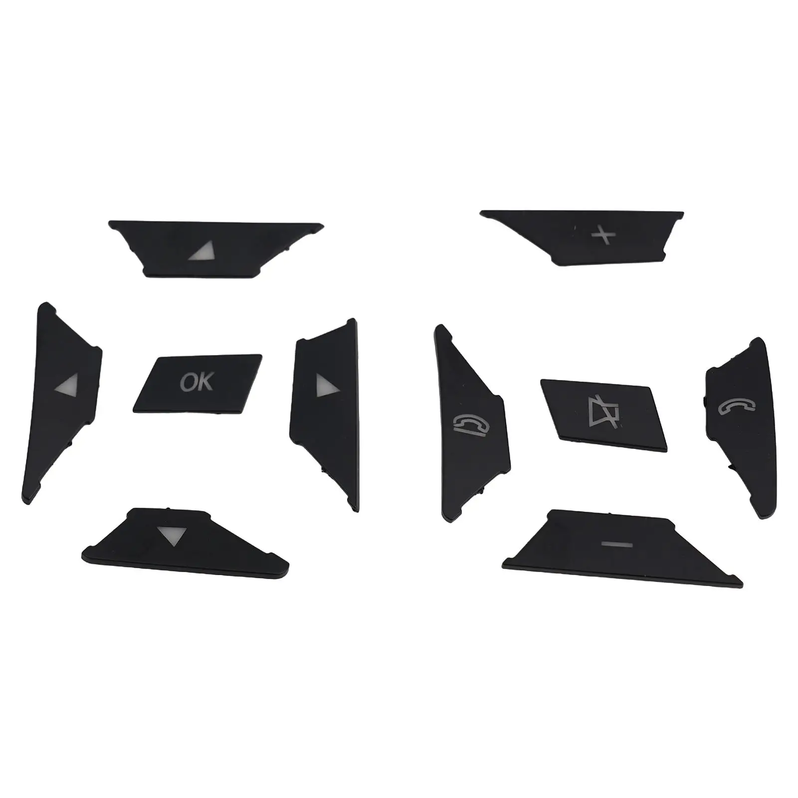 

Набор из 12 наклеек для декорации кнопок на руле автомобиля, черные, для Mercedes E, C, G-класса, C200, E250, E350, высокая универсальность