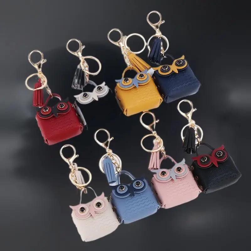 MultiPurpose Mini Owl-shaped Coin Purse Bags Fashionable Backpack Decoration Keychain Earphone Bag For Women Girls Small Pouch