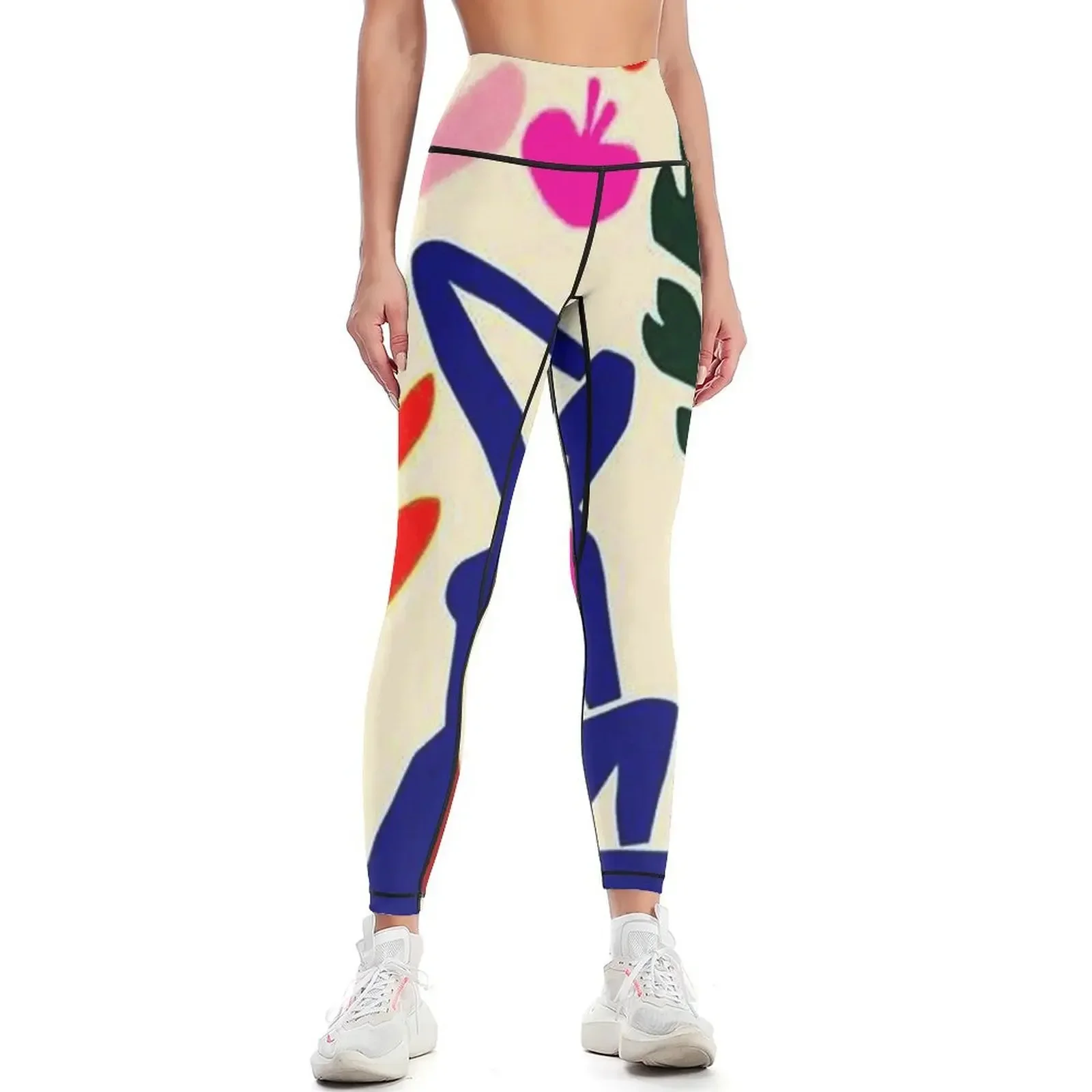 

GRAND PALAIS : Vintage Matisse The Cut Outs Exhibit Advertising Print Leggings sports for gym Womens Leggings