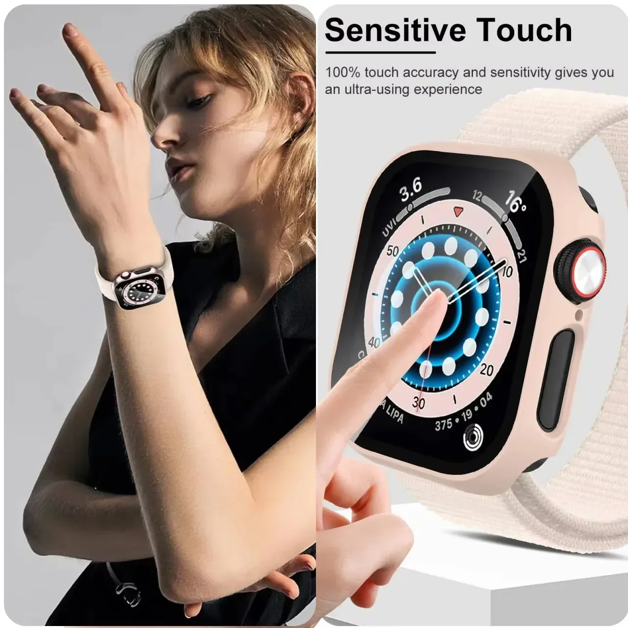 Etui ze szkła + PC do Apple Watch 10 46MM 42MM Akcesoria HD Hartowana osłona ekranu Twardy zderzak iWatch Series 10 Pokrowiec 42 46 mm