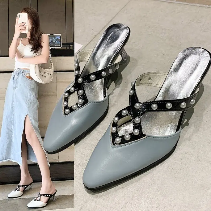 2024 NEW Fashion comfort Casual semplice caldo elegante donna sandali con tacco alto scarpe eleganti con punta a punta Party Plataforma Gladiator 40