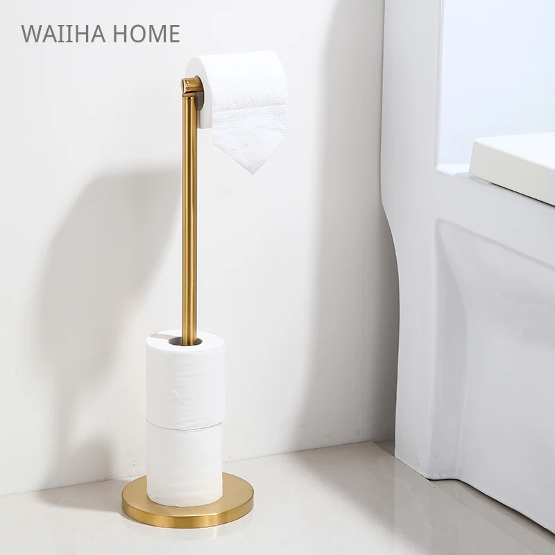 

Free Standing Toilet Paper Holder 304 Stainless Steel Bathroom Toilet Paper Dispenser Storage Toilet Tissue Organization