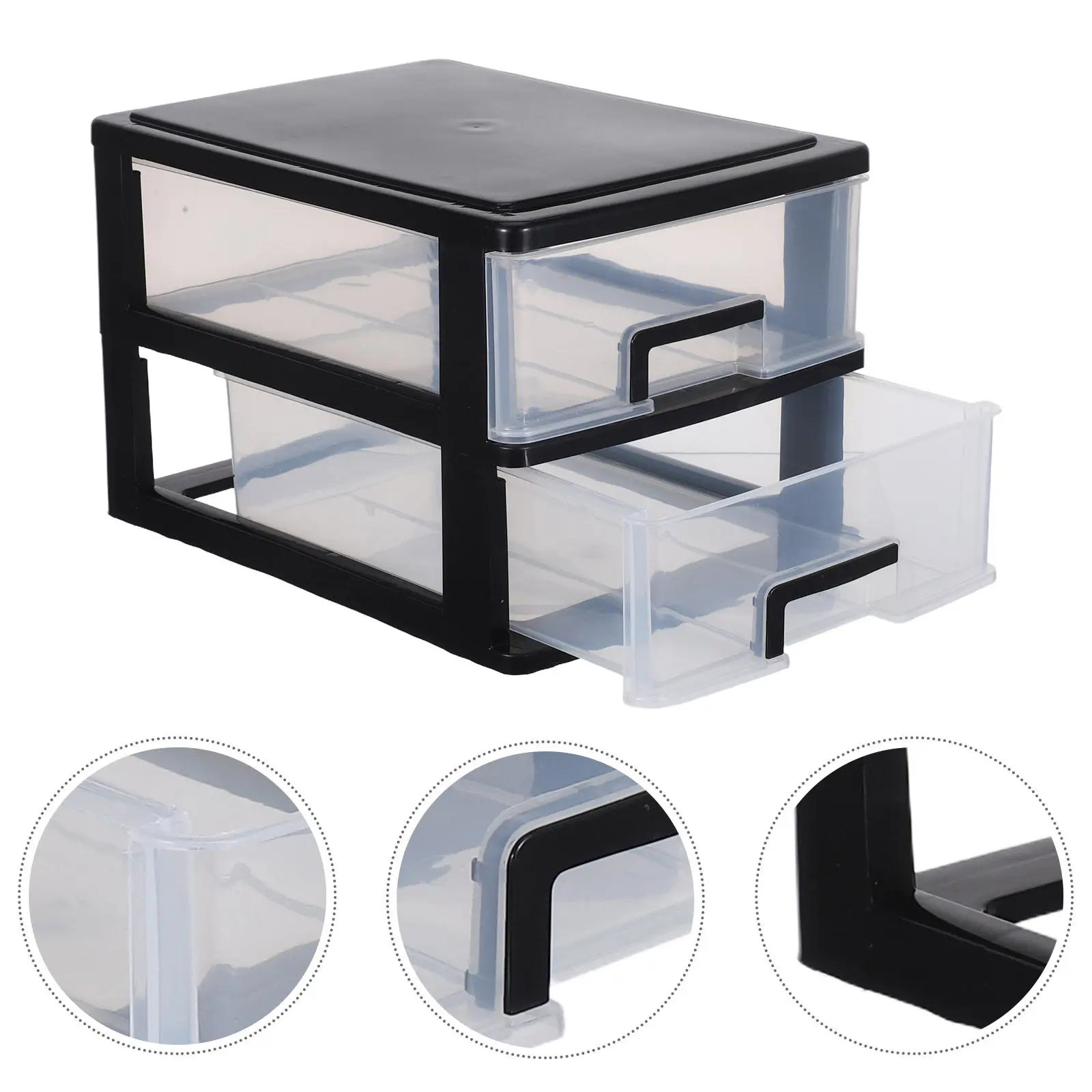 

Transparent Drawer Organizer Storage Box Clear Plastic Multifunctional Space Saver for Home Office Closet Desk Accessories