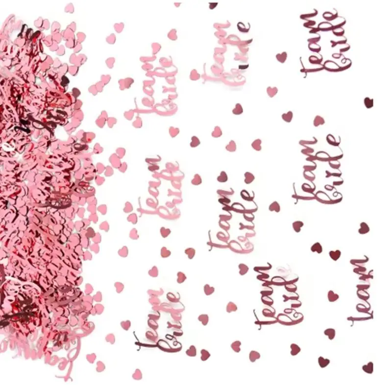 A52E Sparkling Confetti Team Bride Scatter voor bruiloftdecoratie Waterdichte PVC -spreiding voor jubileum in het