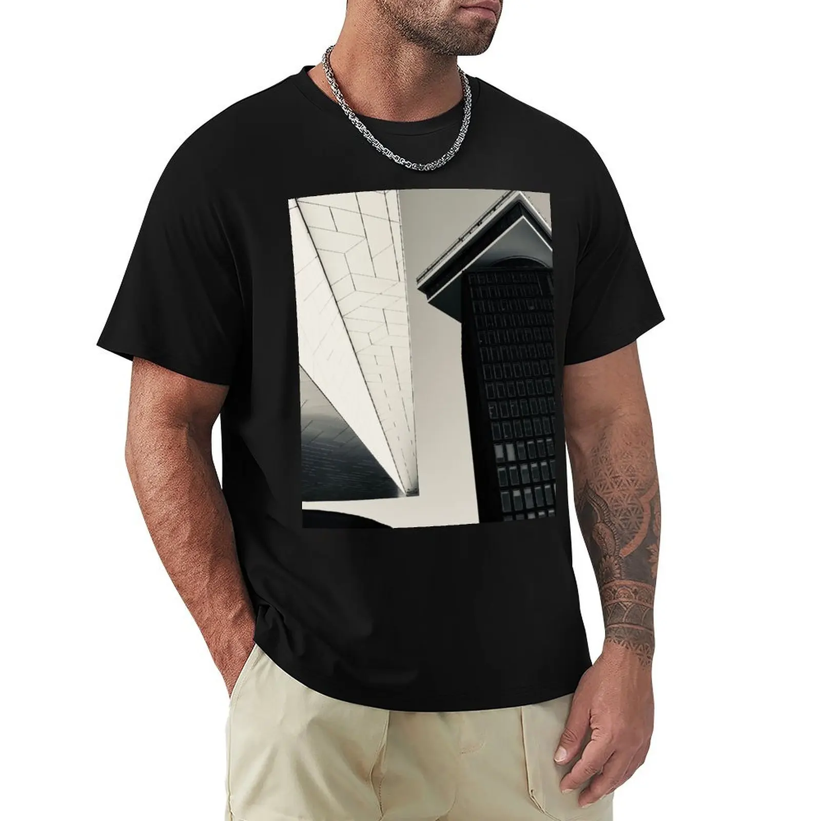 Amsterdam Architecture / Swiss Artwork Photography T-Shirt Daily Casual Short Sleeve Tee Shirt