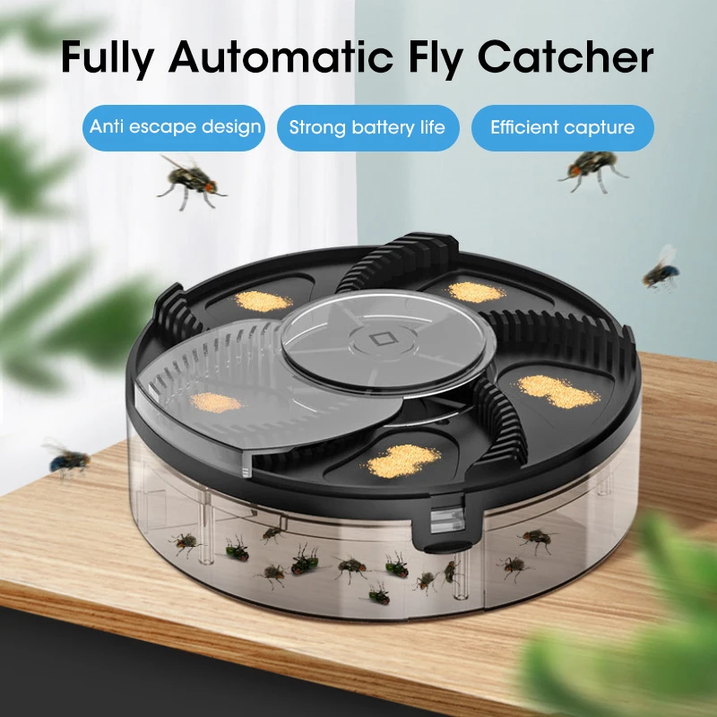 Electric Fly Killer Smart Fully Automatic Pest Prevention Trap USB Indoor Outdoor Insect Trap Detachable Insect Repellent Device