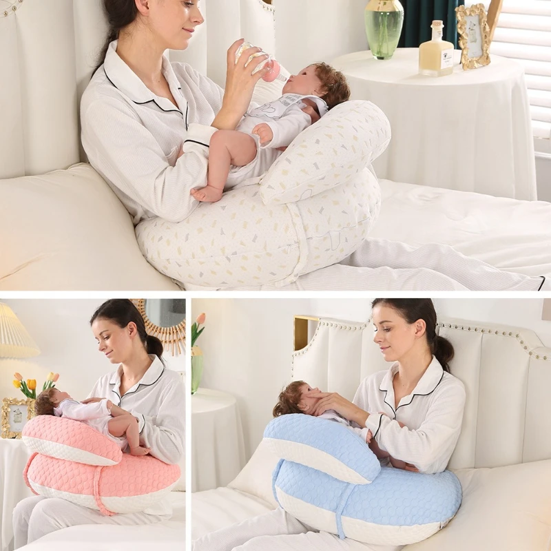 Two-in-One Multi-Functional Nursing Pillow with Air Layer for Baby Protection and Padding Breastfeeding Aid Pillow