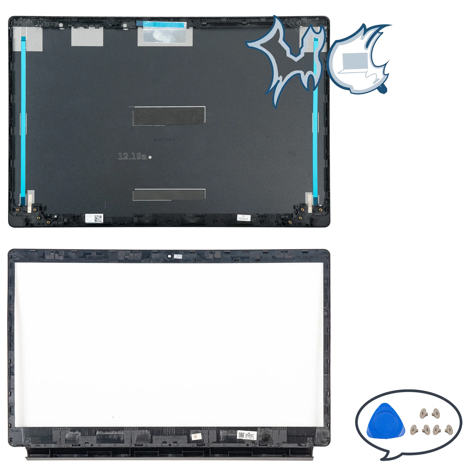 Imagem -05 - Tampa Traseira Lcd Preta para Acer Aspire Dobradiças Dianteiras Tampa Superior Traseira Novas Capas de pc A51554 A515-54g A515-55 A515-55g N18q13