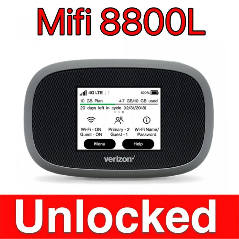 

Разблокированный Беспроводной ретранслятор Inseego MIFI 8800L 4G Sim Wi-Fi роутер с цветным сенсорным экраном 2,4 дюйма