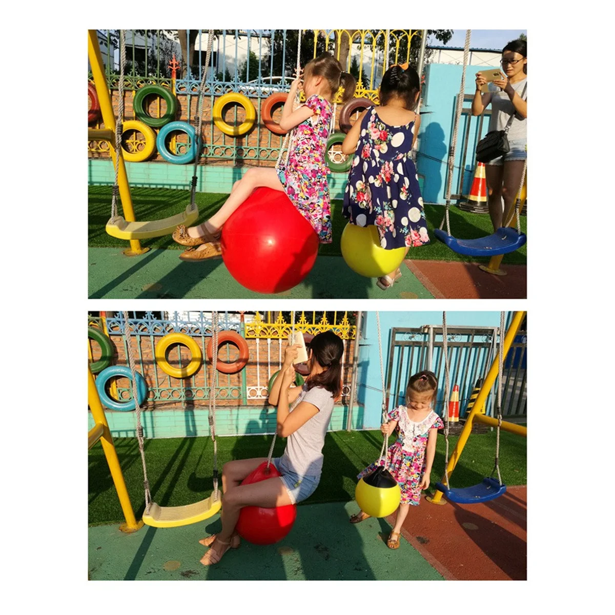 Pára-choques de barco de pvc resistente bola redonda âncora bóia doca pára-choques bola proteção inflável bóia de amarração marinha vermelho