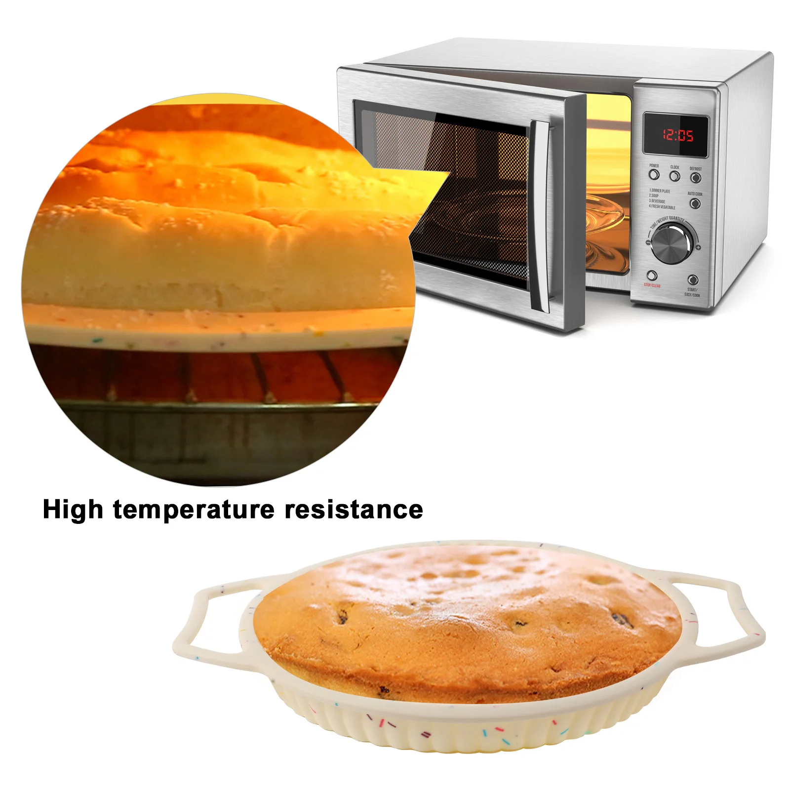 

1Pcs Flower Shape Silicone Cake Mold Round Wavy Edge DIY Baking Mold Dessert Mousse Kitchen Supplies Cake Baking Mould